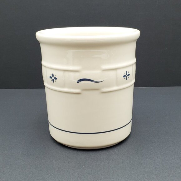 Longaberger Woven Traditions Classic Blue Utensil Crock Utensil Holder - Picture 4 of 8